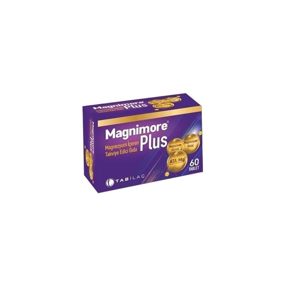 Magnimore Plus Magnezyum İçeren Takviye Edici Gıda 105 mg 60 Tablet