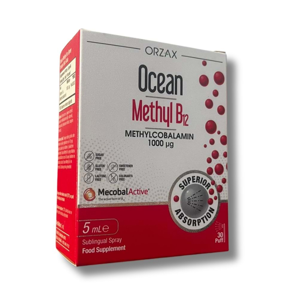 Ocean Methyl B12 Dilaltı Sprey 1000 mcg 5ml