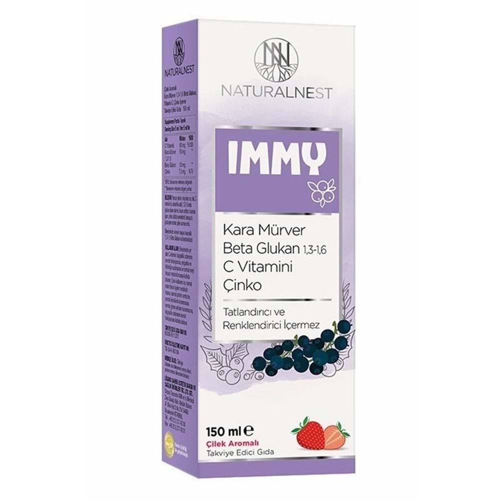 Naturalnest Immy Çilek Aromalı Şurup 150 ml