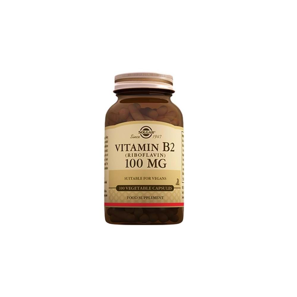 Solgar Vitamin B2 (Riboflavin) 100 mg 100 Kapsül