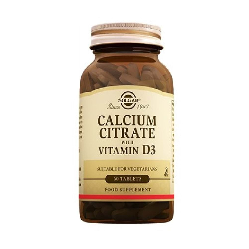 Solgar Calcium Citrate with Vitamin D 3 60 Tablet