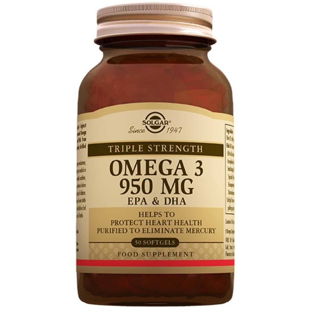 Solgar Omega-3 950 mg 50 Kapsül