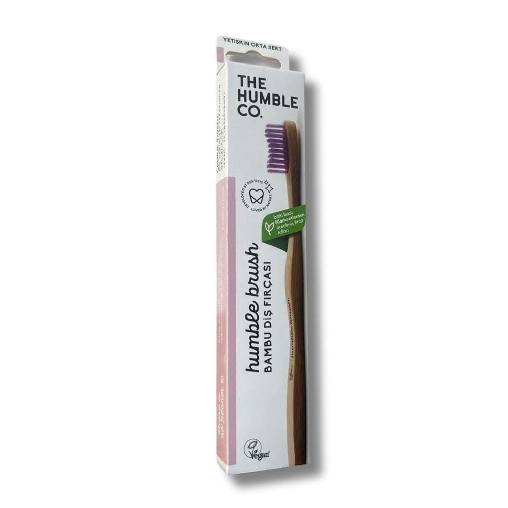 Humble Brush Yetişkin Bambu Diş Fırçası Purple - Medium (Lila)