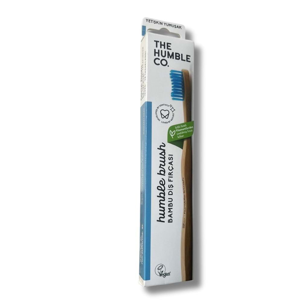 Humble Brush Yetişkin Bambu Diş Fırçası Mavi - Soft