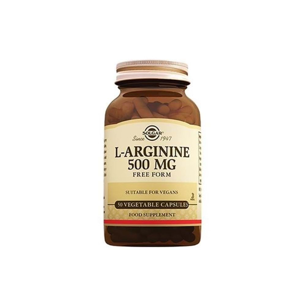 Solgar L-Arginine 500 mg 50 Kapsül