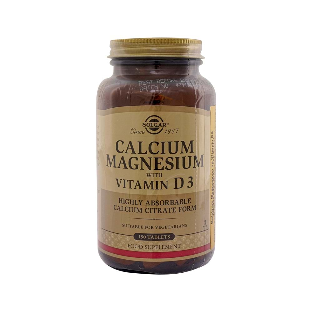 Solgar Calcium Magnesium Vitamin D3 150 Tablet