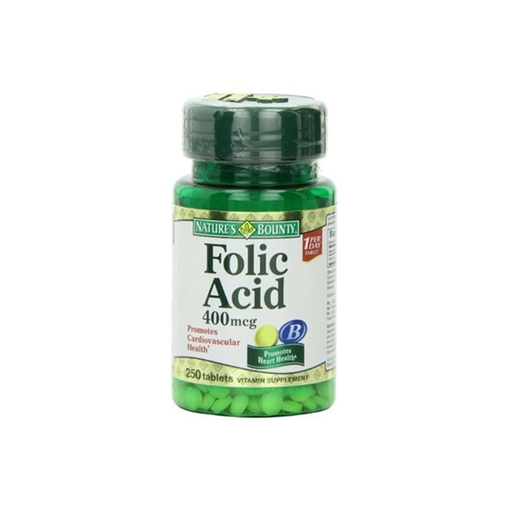 Natures Bounty Folic Acid 400 mcg 100 Tablet