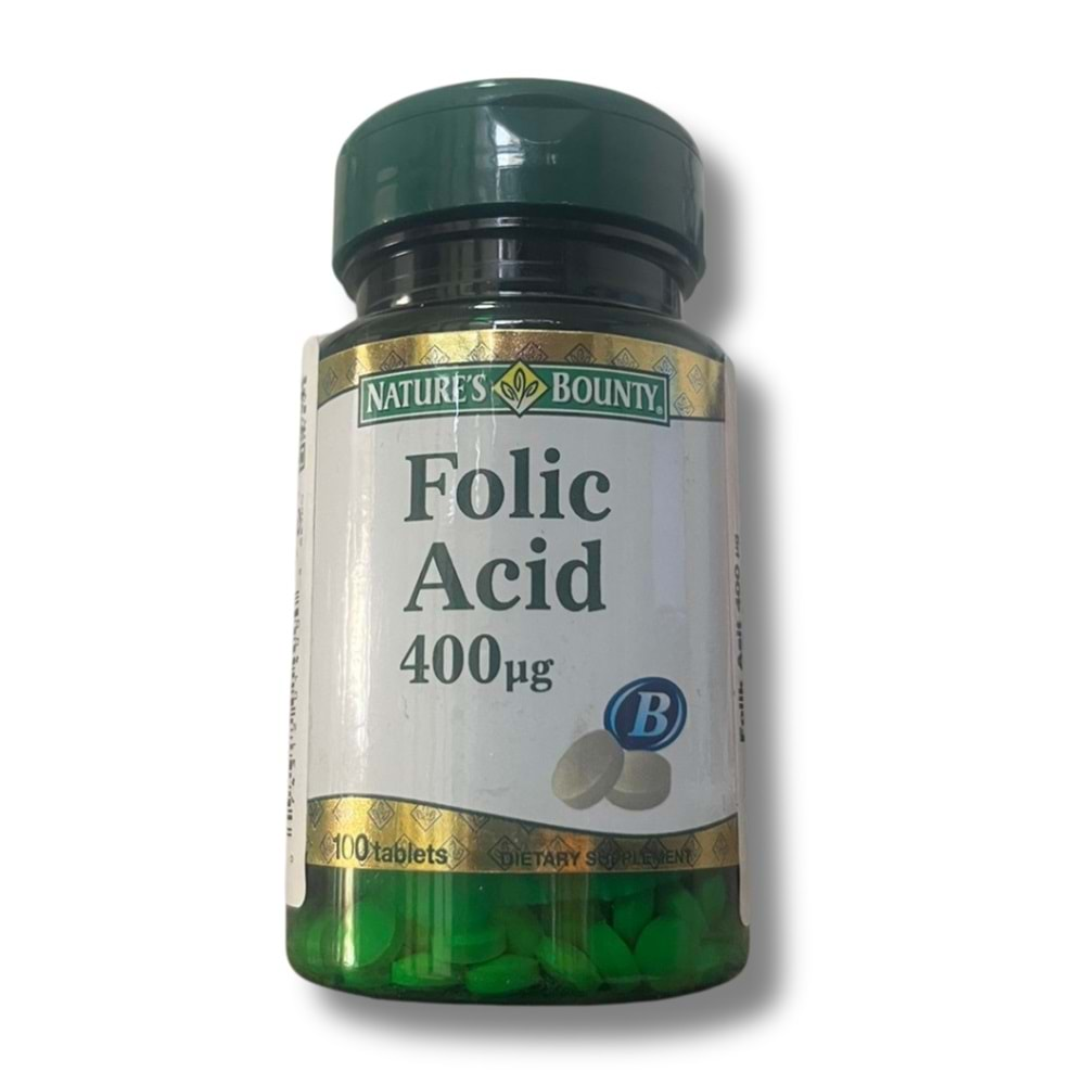 Natures Bounty Folic Acid 400 mcg 100 Tablet