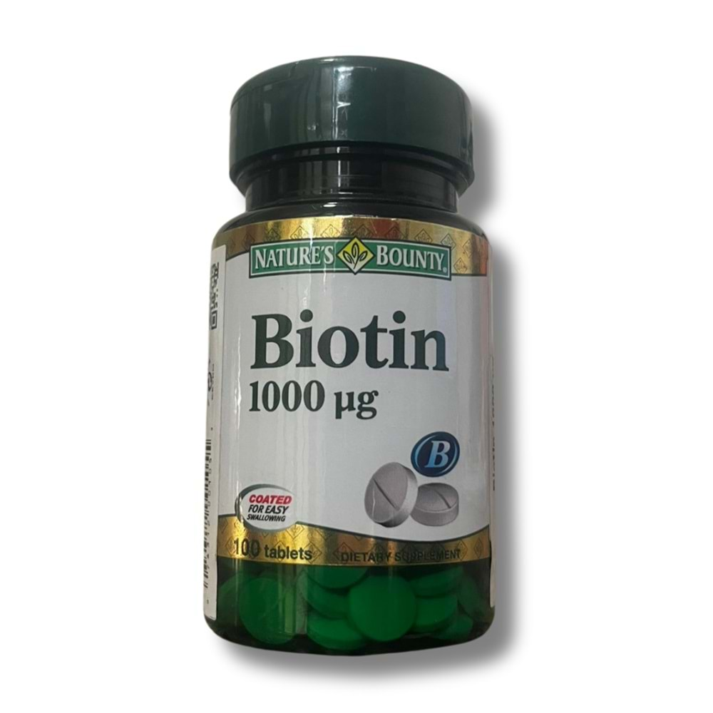 Natures Bounty Biotin 1000 ug 100 Tablet