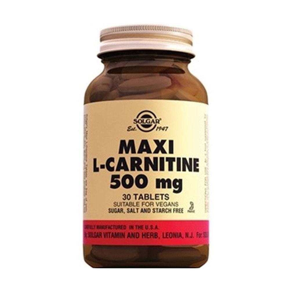 Solgar Maxi L-Carnitine 500 mg 30 Tablet