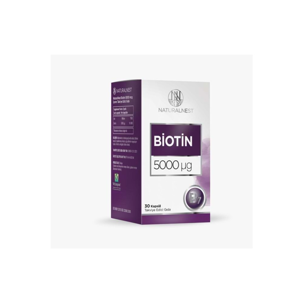 Naturalnest Biotin 5 mg 30 Kapsül