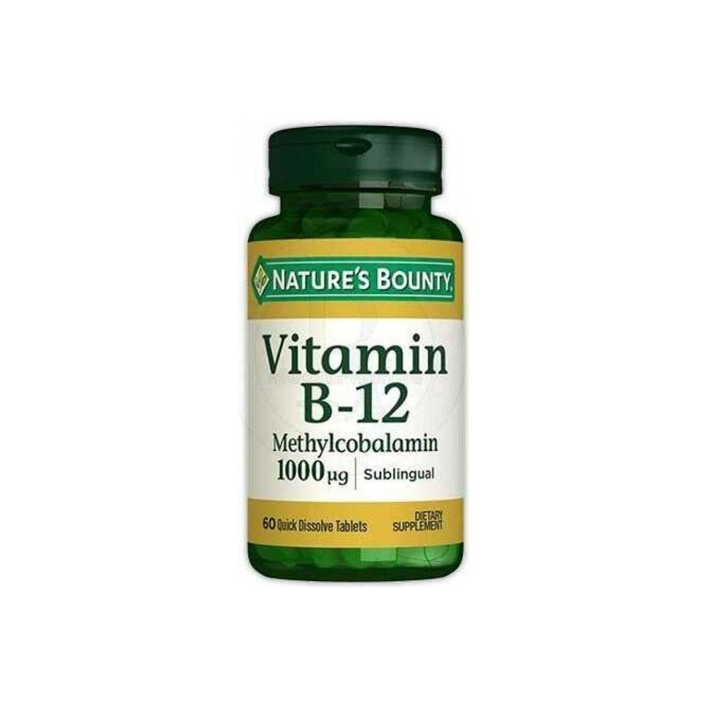 Natures Bounty B-12 1000 mcg 60 Dilaltı Tableti