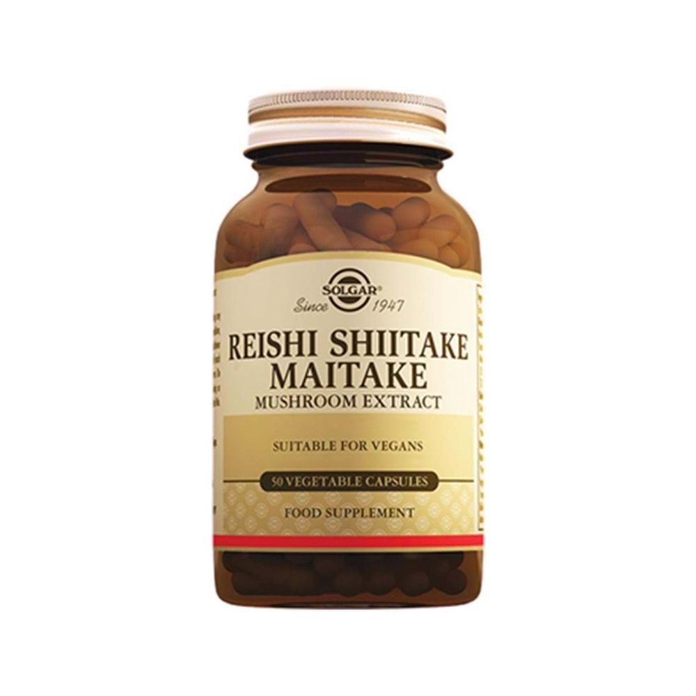 Solgar Reishi Shiitake Maitake Mushroom Extract 50 Kapsül