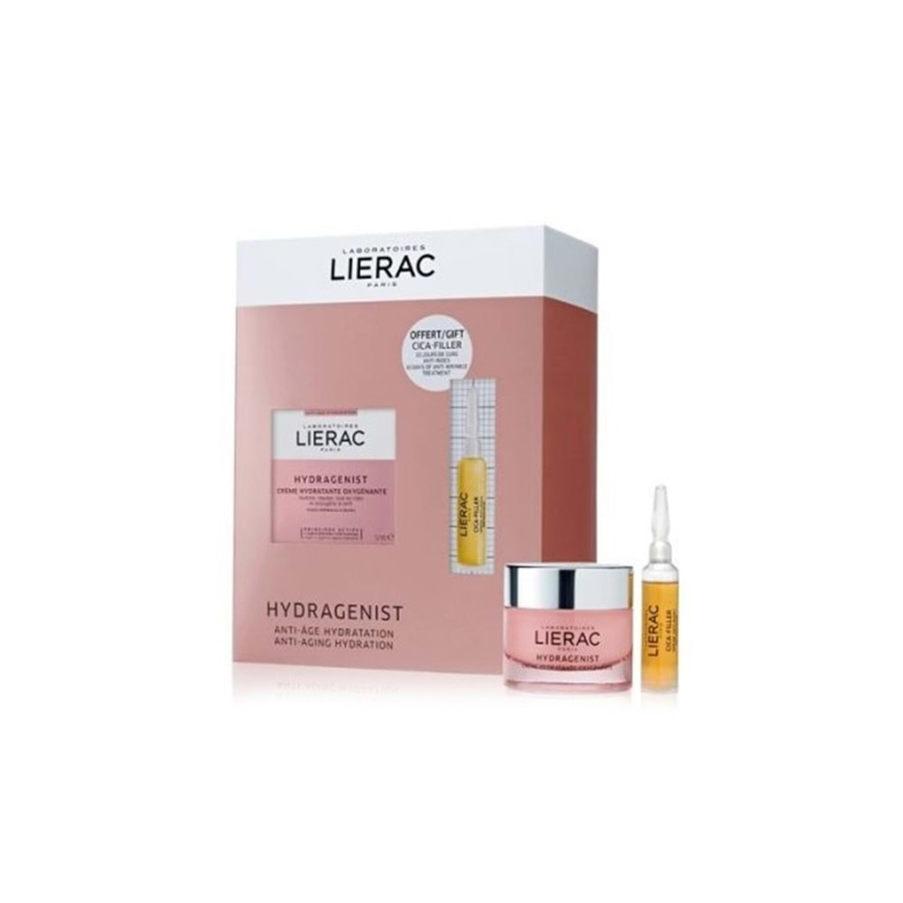 Lierac Paris Hydragenist Cream 50 ml + Cica Filler Serum Hediyeli Kofre