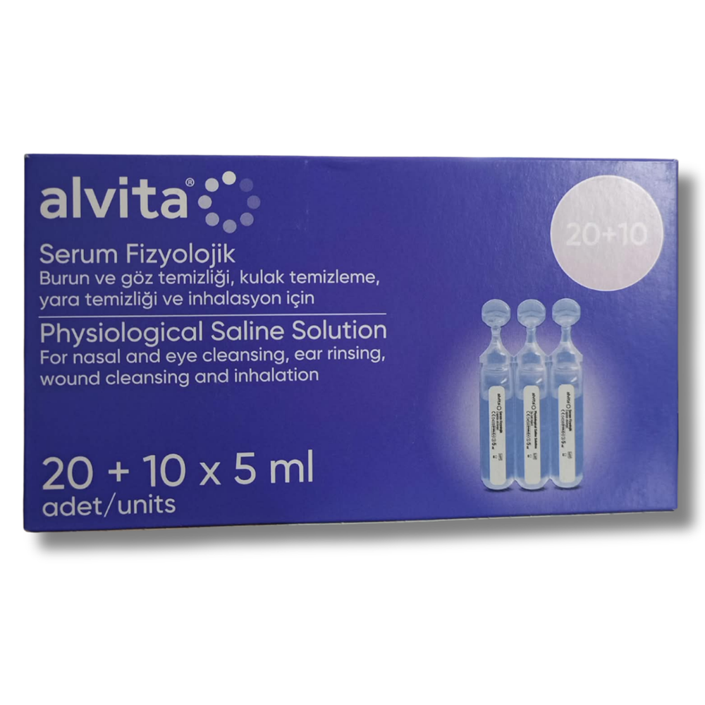 Alvita Serum Fizyolojik 20 + 10 Adet 5 ml