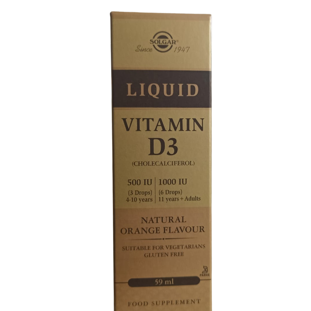 Solgar Sıvı Vitamin D3 Takviye Edici Gıda 1000 iü 59 ml şişe