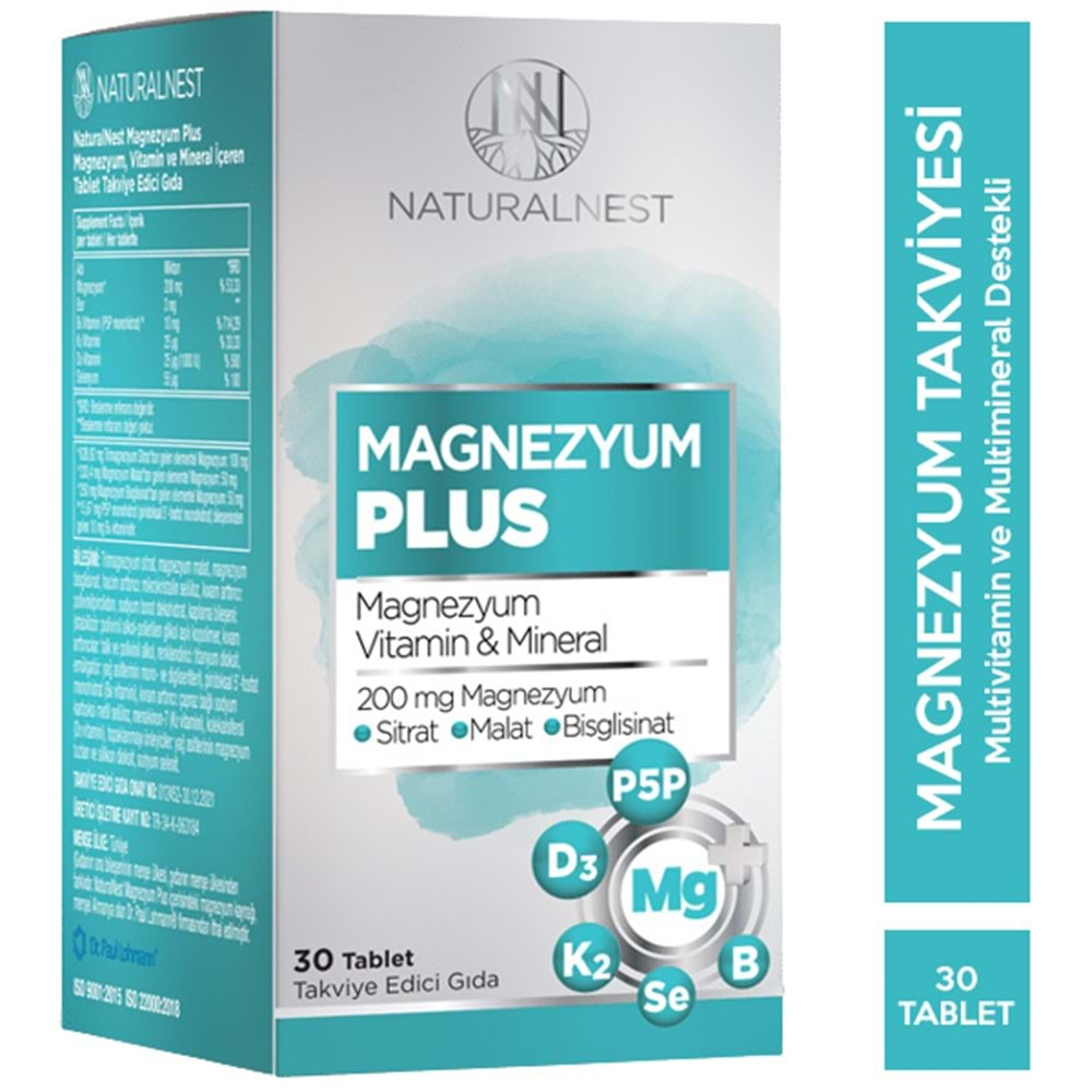 Naturalnest Magnezyum Plus 30 Tablet