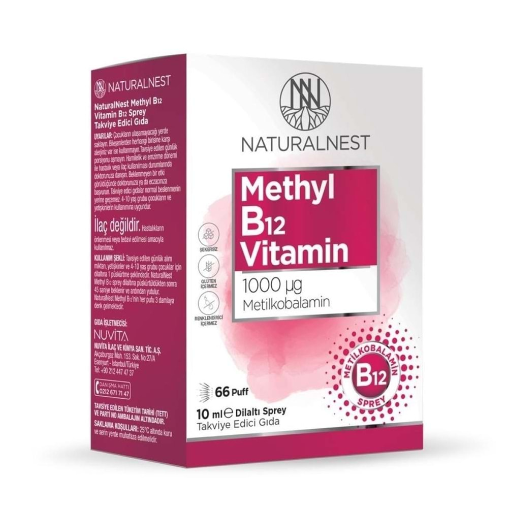 Naturalnest Methyl B12 Sprey 10 ml