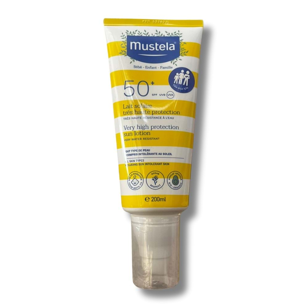 Mustela Yüksek Koruma Faktörlü Güneş Losyonu Tüm Aile İçin SPF50+ 200 ml