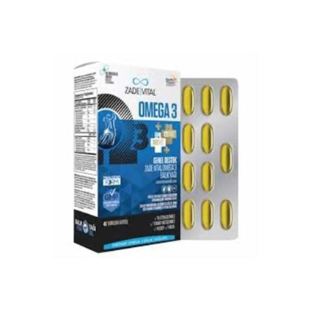 Zade Vital Omega 3 Balık Yağı Premium 45 Kapsül