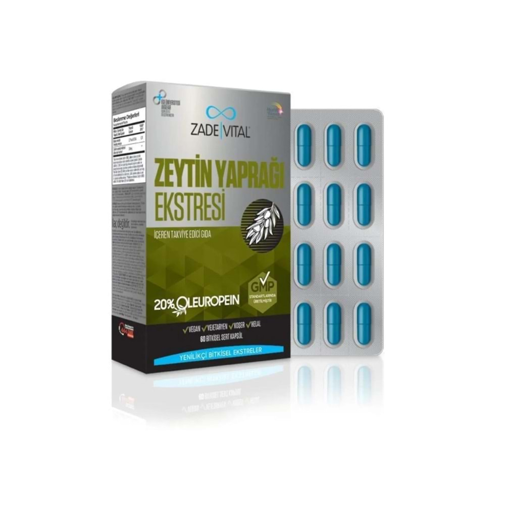 Zade Vital Zeytin Yaprağı Ekstresi 60 Kapsül