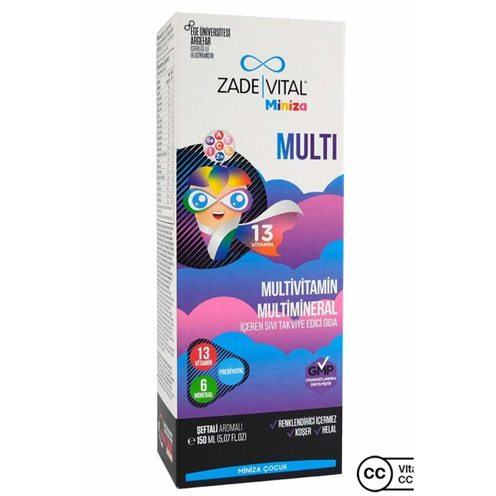 Zade Vital Miniza Multivitamin & Mineral Şurup 150 ml