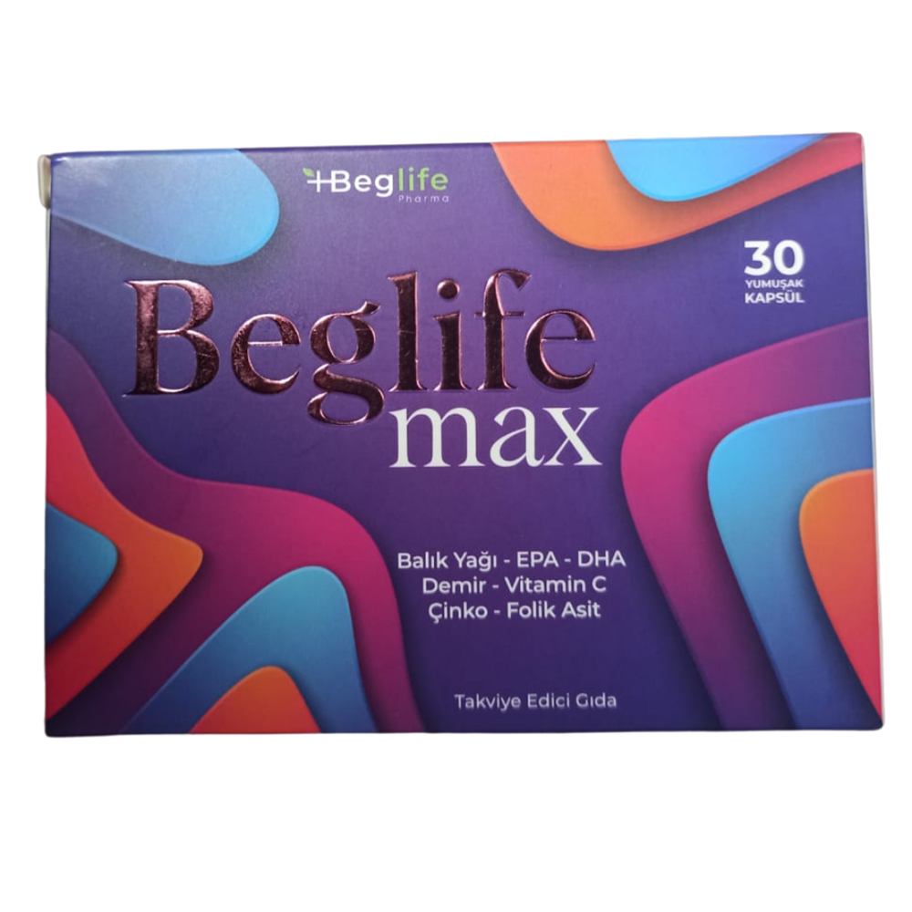 Beglife Max Balık Yağı Demir Vit C 30 Kapsül