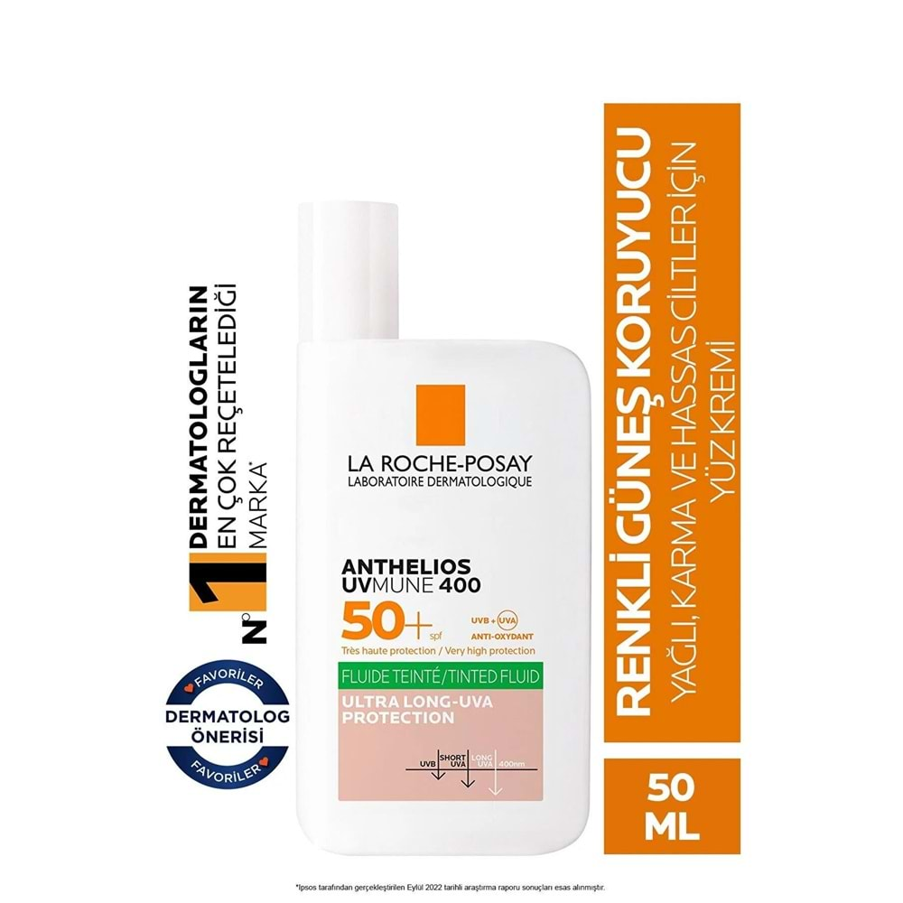 La Roche Posay Anthelios Uvmune 400 Fluide Oil Control Tinted SPF50+ 50 ml