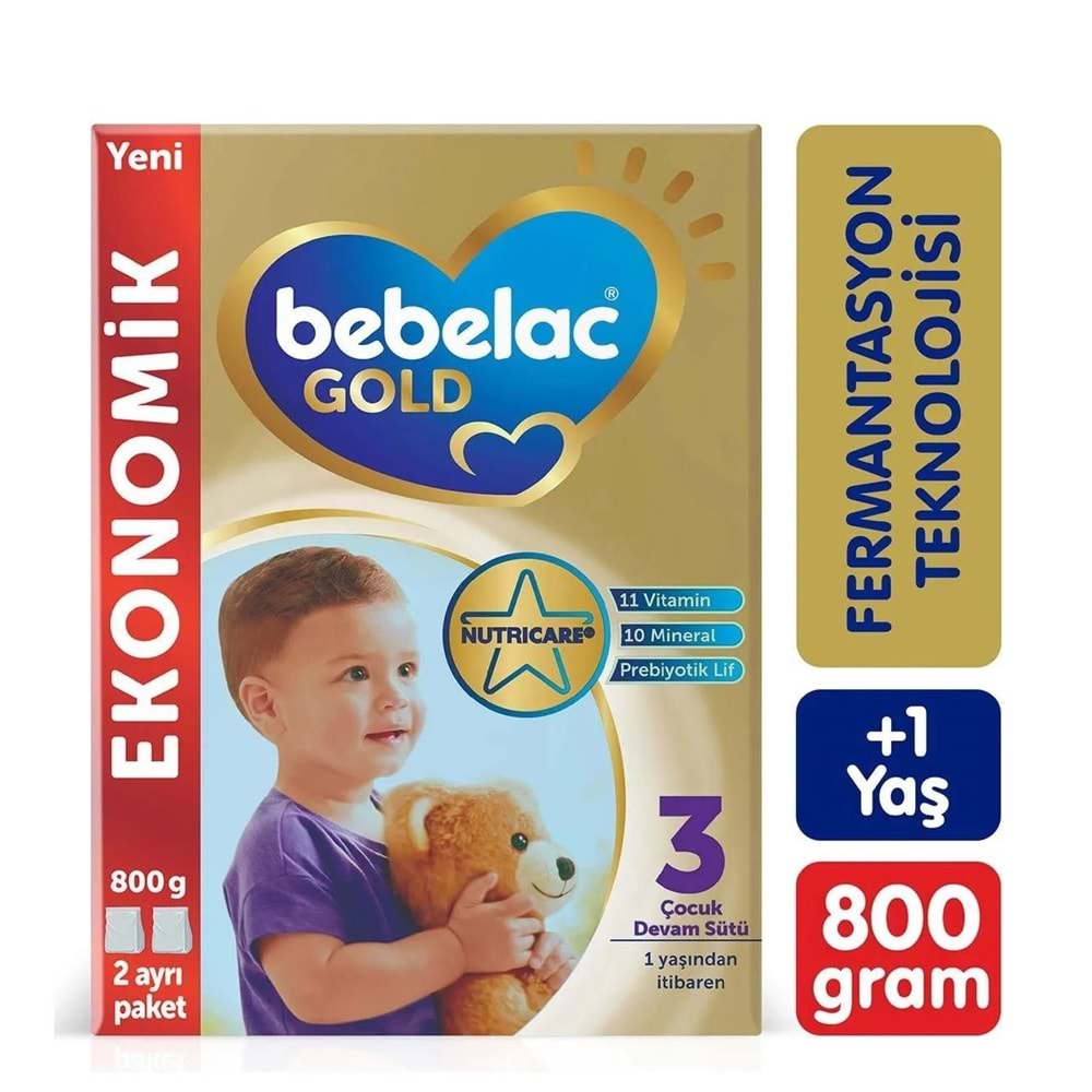 Bebelac Gold 3 Devam Sütü 9 Ay+ 800 gr