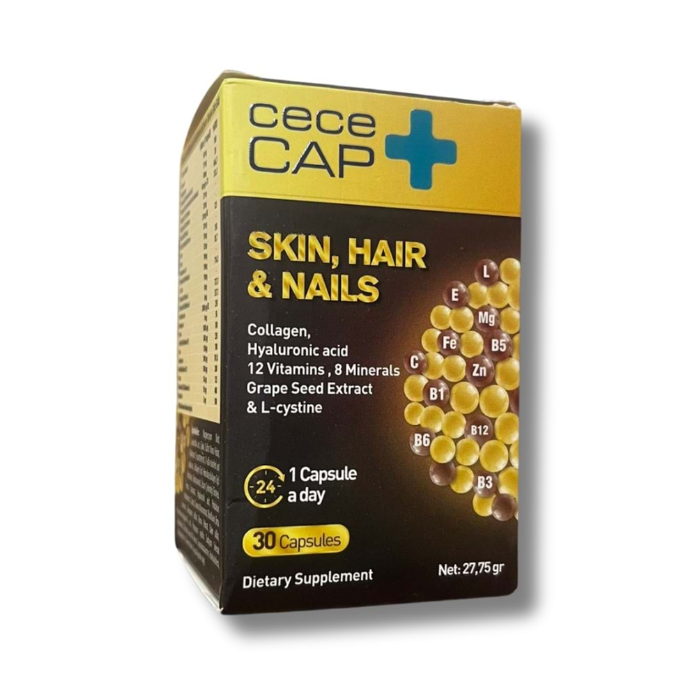 Cececap Collagen Hyalüronik Asit 12 Vitamin + 8 Mineral 30 Kapsül