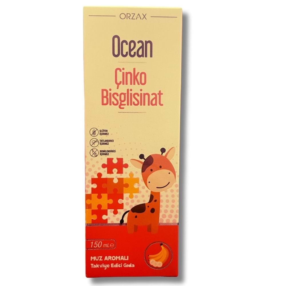 Ocean Çinko Bisglisinat Şurup Muz Aromalı 150 ml