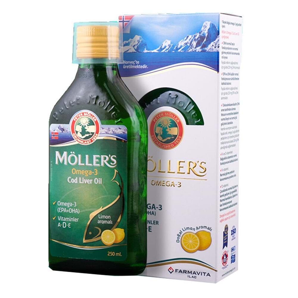 Möllers Omega 3 Limonlu Balık Yağı Şurubu 250 ml