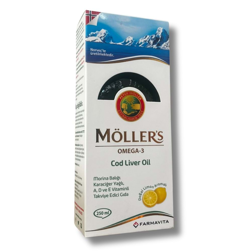 Möllers Omega 3 Limonlu Balık Yağı Şurubu 250 ml