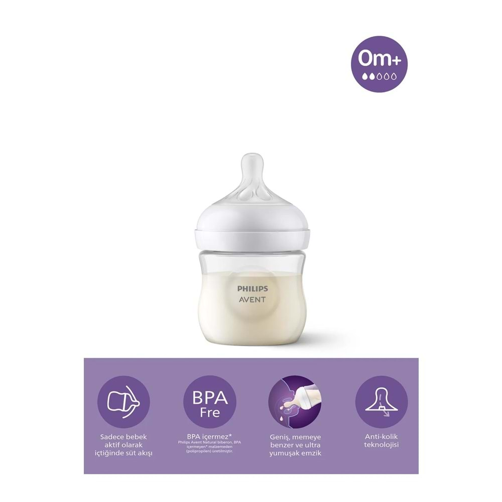 Avent Natural Response Doğal Tepkili PP Biberon 0 Ay 125 ml