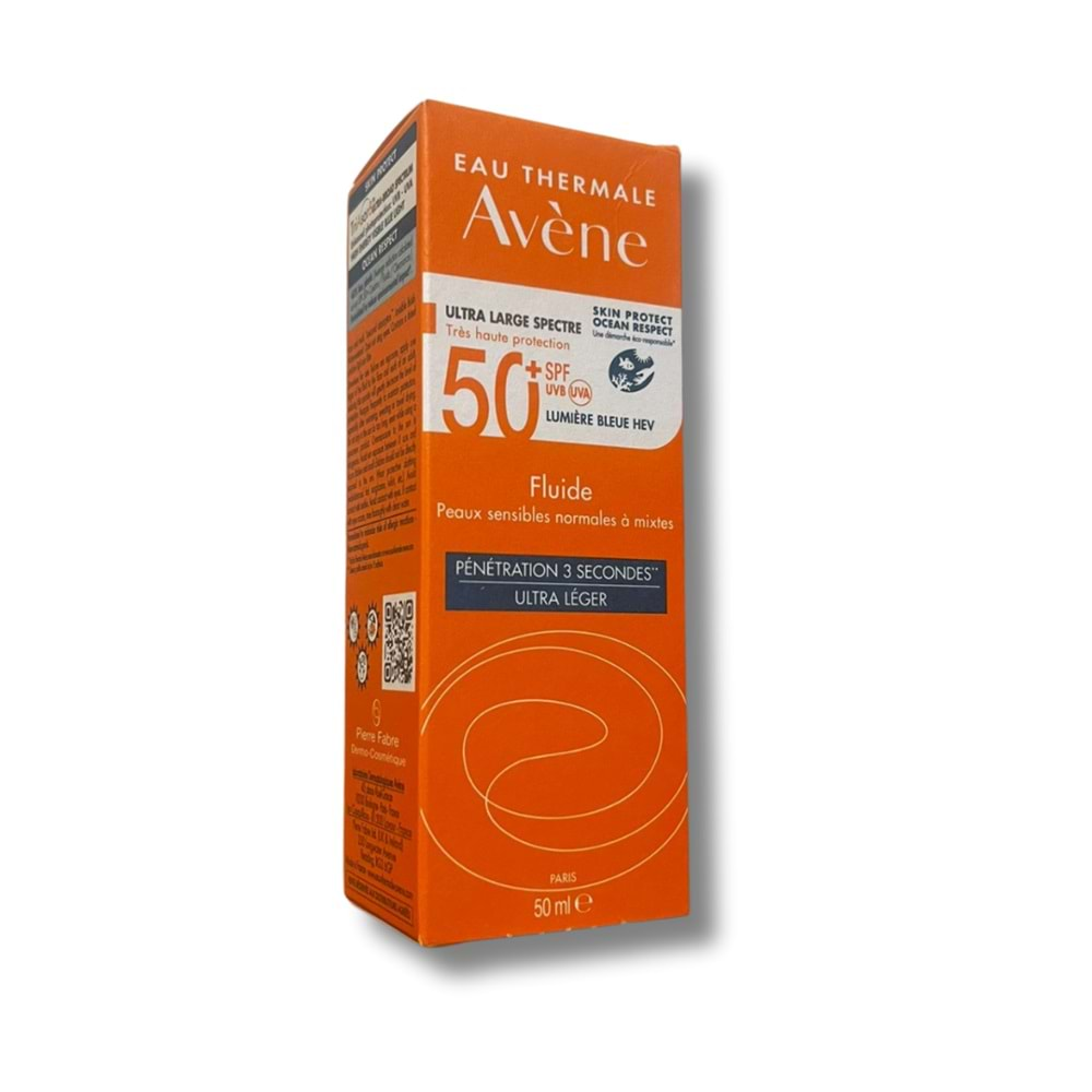 Avene Fluid 3 Second Absorption Ultra Light SPF50+ 50 ml