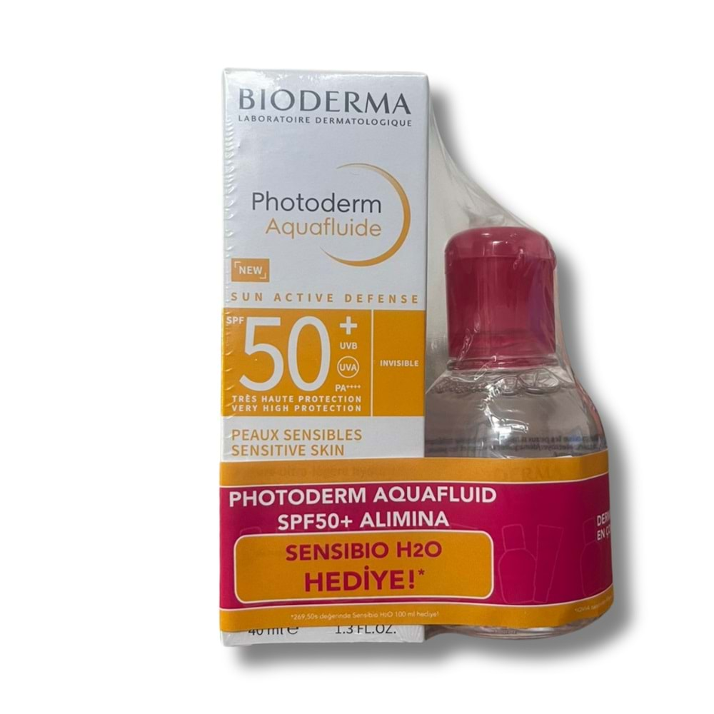 Bioderma Photoderm Aquafluid SPF50+ 40 ml & Sensibio H2O 100 ml - Kofre