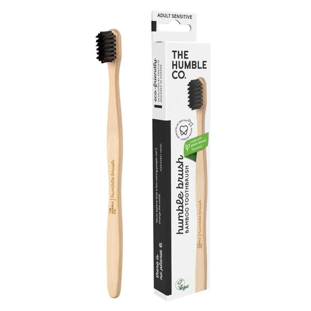 The Humble Co. Brush Bambu Diş Fırçası - Siyah yetişkin orta sert