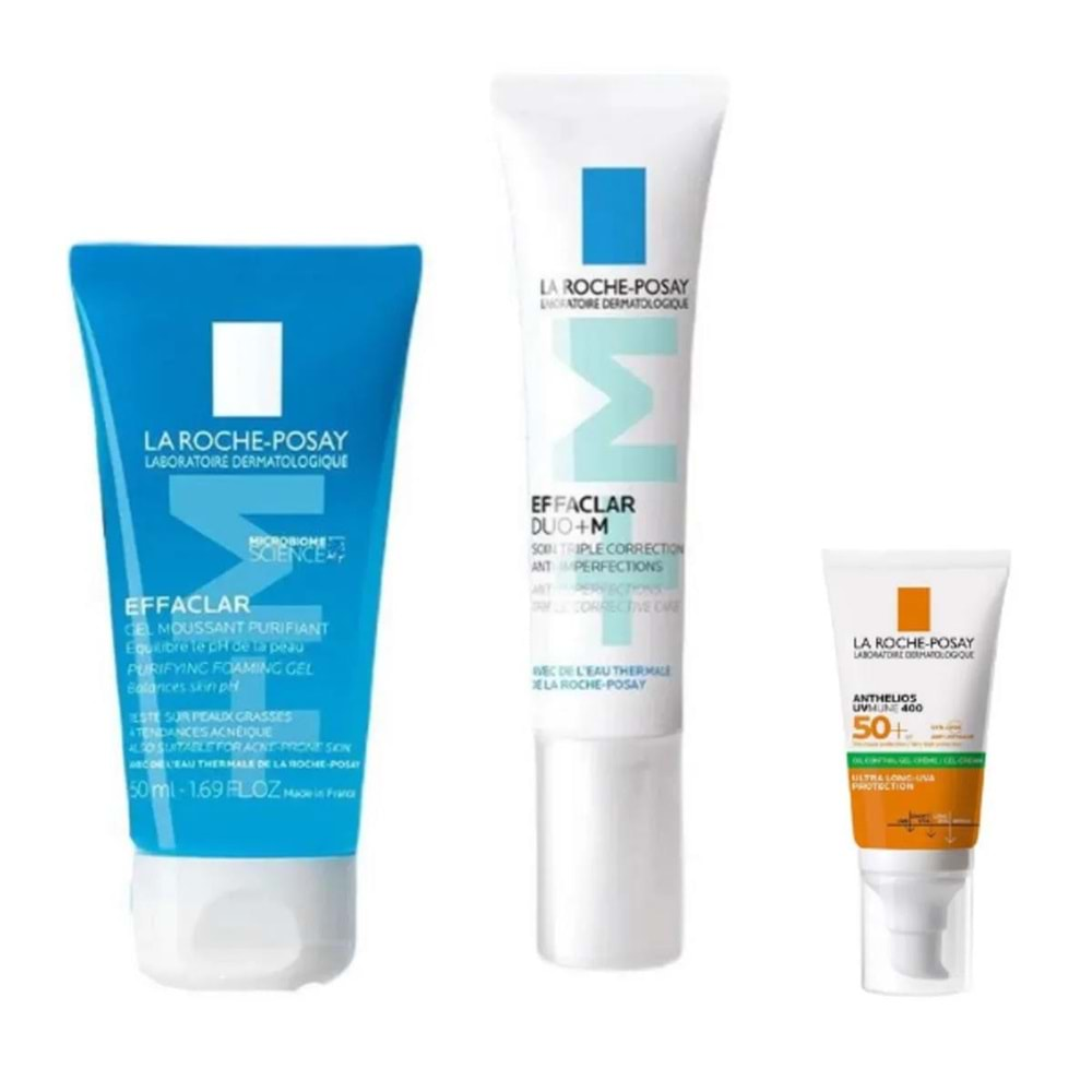 La Roche Posay Yeni Effaclar Tanışma Kiti Jel 50 ml + 15 ml Duo+ M + Yağlı Cilt Güneş Kremi