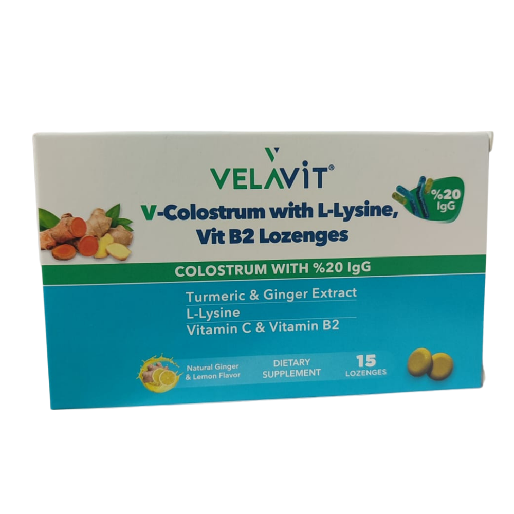 Velavit V-Colostrum With L-Lysine Vitamin B2 Lozenges 15 Pastil
