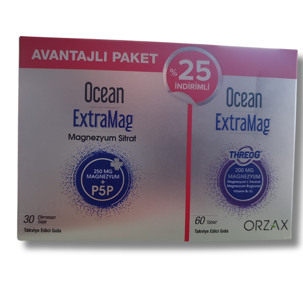 Ocean Extramag 30 Şase + 60 Tablet Avantaj Paket %25 İndirim