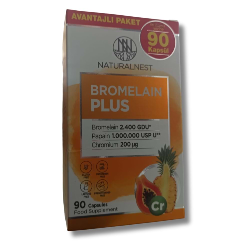 Naturalnest Bromelain Plus 90 Kapsül