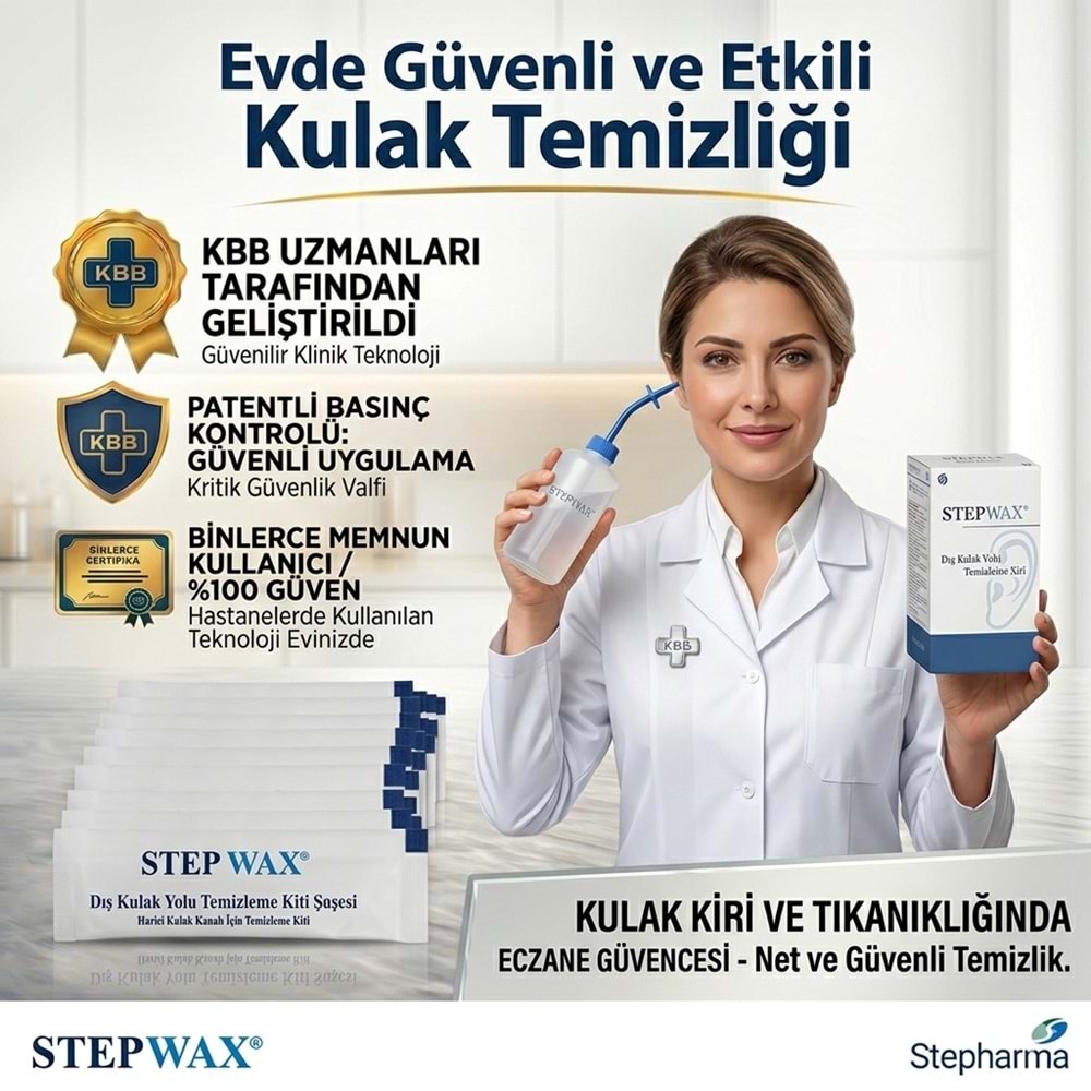 Stepwax Kolay Dış Kulak Yolu Kir Temizleme Seti