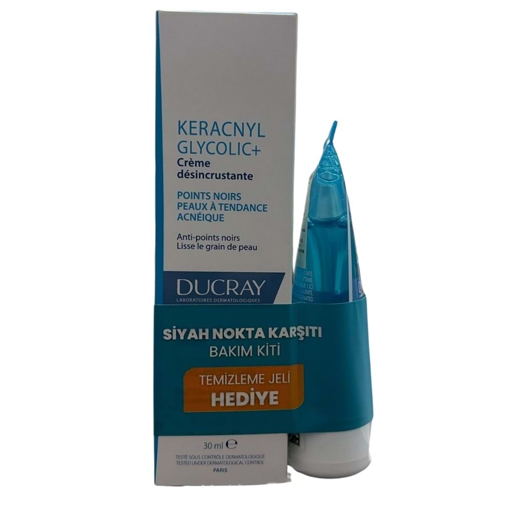 Ducray Keracnyl Glycolic Krem 30 ml + Keracnyl Gel Moussant 40 ml
