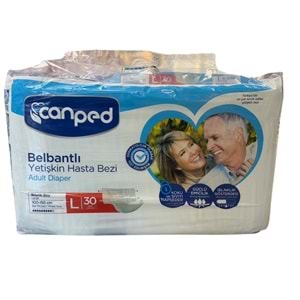 Canped Belbantlı Yetişkin Hasta Bezi Large 30'lu