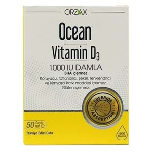 Ocean Vitamin D3 Damla 1000 İü 50ml Şişe