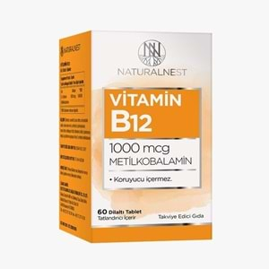 Naturalnest Vitamin B12 1000 mcg 60 Dil Altı Tablet