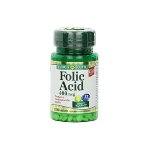 Natures Bounty Folic Acid 400 mcg 100 Tablet