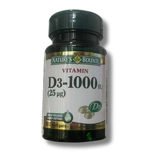 Natures Bounty Vitamin D3 1000 IU 100 Softgel