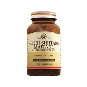 Solgar Reishi Shiitake Maitake Mushroom Extract 50 Kapsül