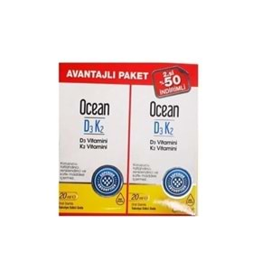 Ocean D3K2 Damla 20 ml + 2. %50 İndirimli